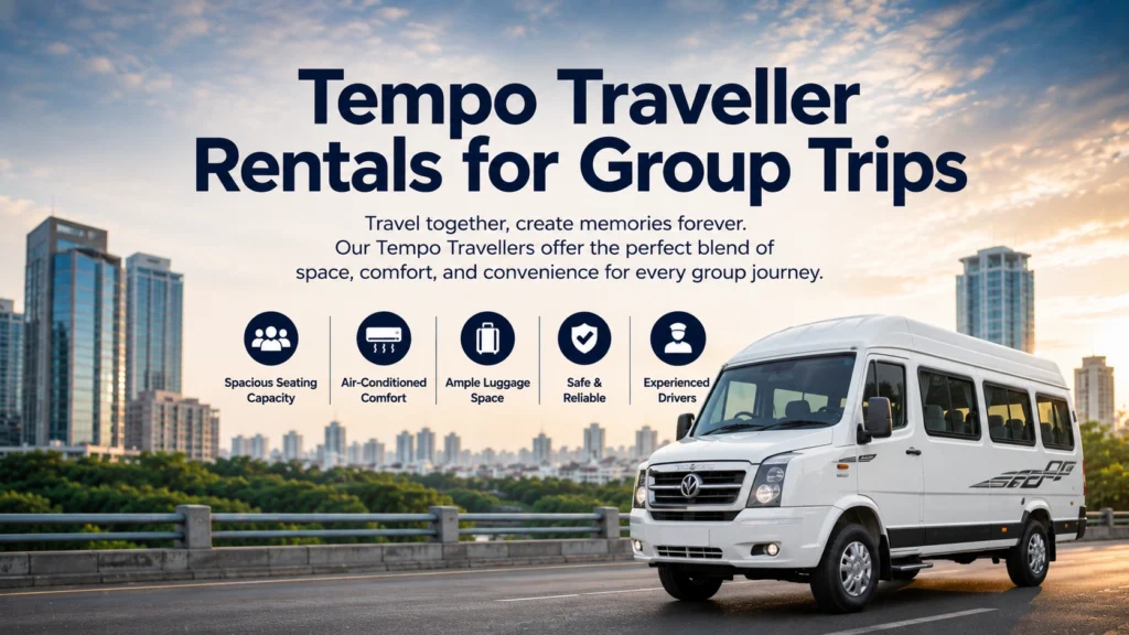 Tempo Traveller Rentals for Group Trips