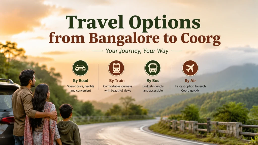 Travel Options from Bangalore to Coorg