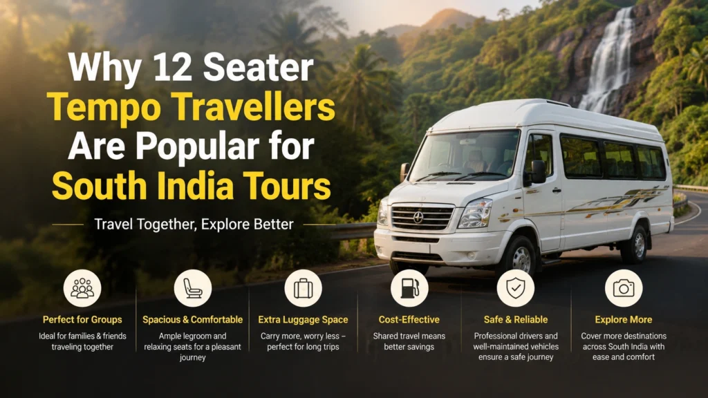 Why 12 Seater Tempo Travellers Are Popular for South India Tours
